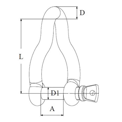 SCHACKEL VRIDEN 10X20X60MM